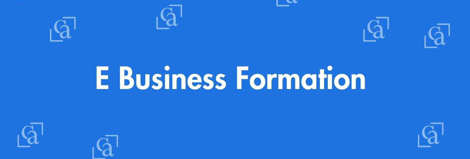 E Business Formation - Chartered Accountants in Okhla, Delhi - Experienced Chartered Accountants Delhi