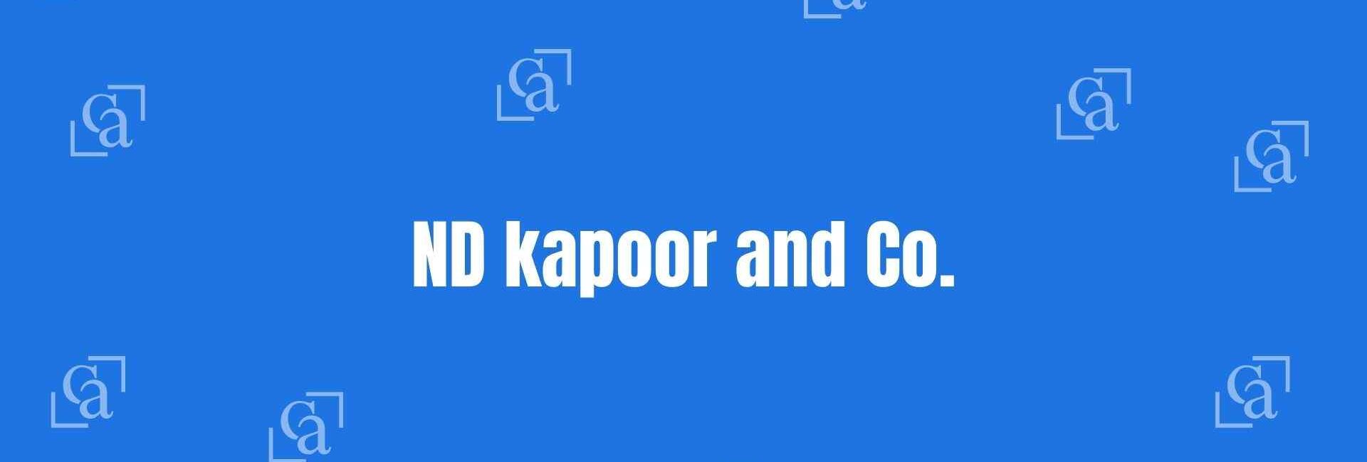 ND kapoor and Co. - Best Chartered Accountants in Nehru Place Delhi - Financial Experts in Delhi